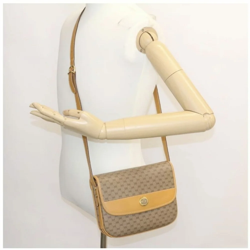 GUCCI Vintage Micro GG Canvas Shoulder/Crossbody Bag Beige - Picture 5 of 15